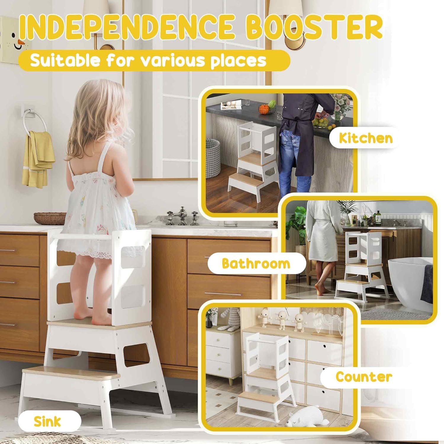 Miila Learning Tower And Table 3 In 1 Kids Activity Furniture