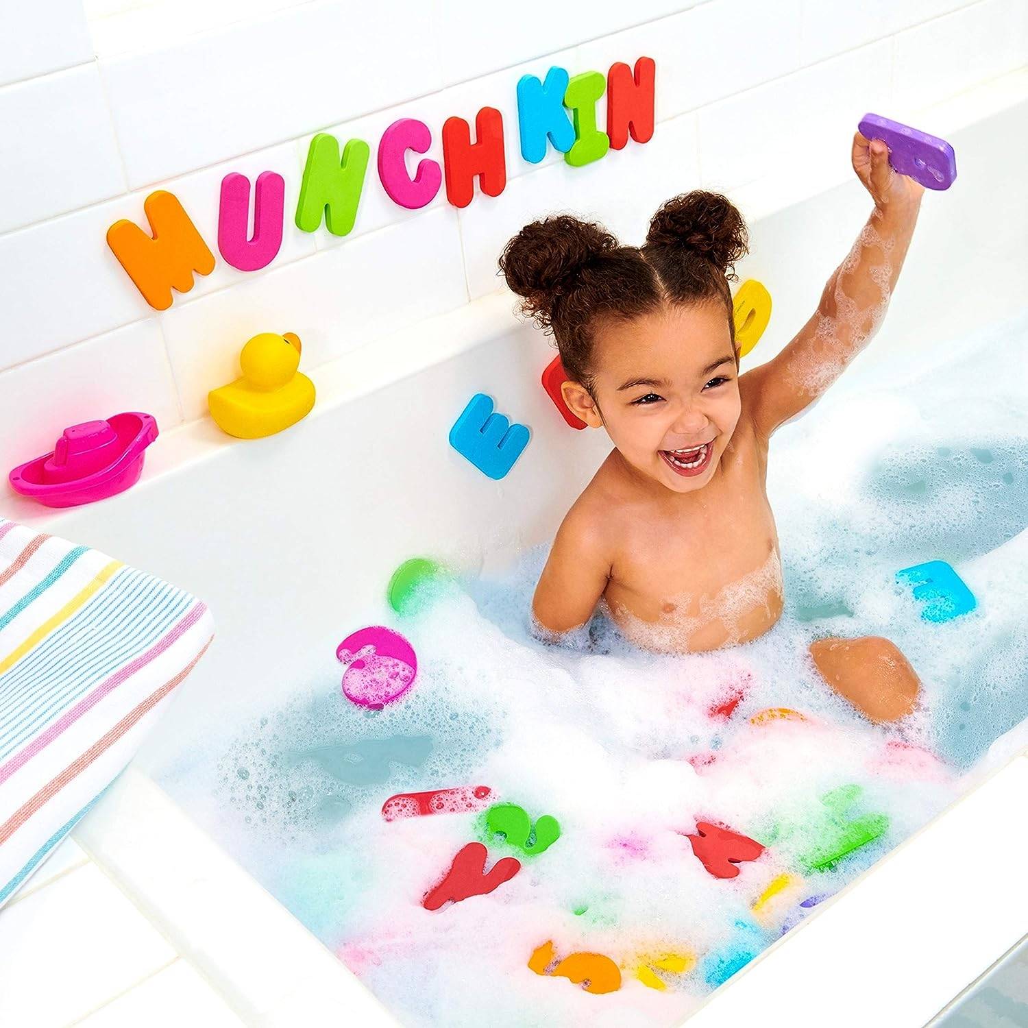 munchkin learn bath letters & numbers-brights