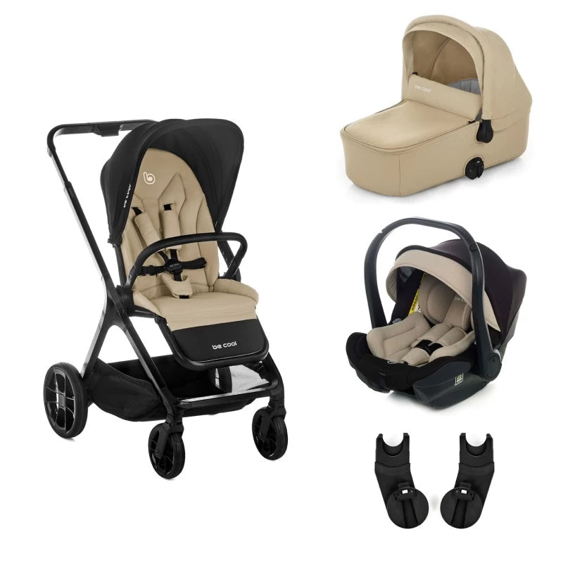 be cool kombo trio travel system stroller with carrycot & i-size car seat