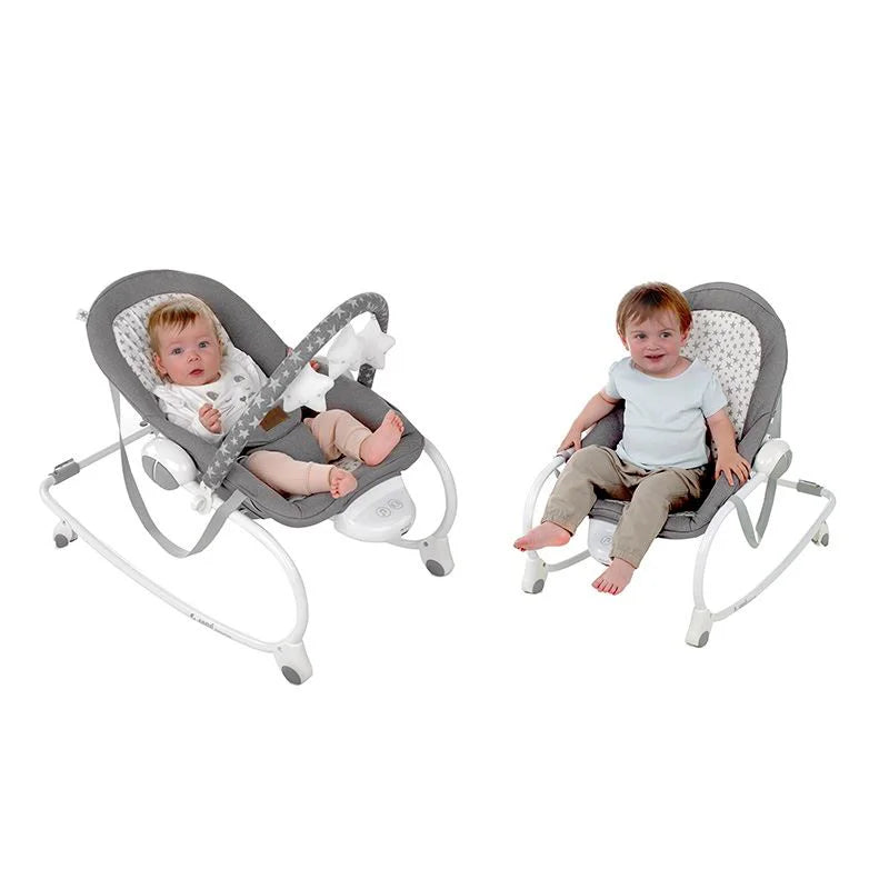 jane evolution baby bouncer rocker grey stars newborn seat