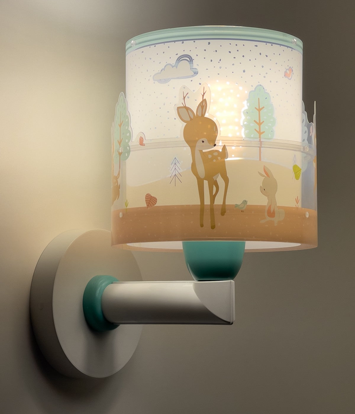 dalber childrens wall lamp loving deer