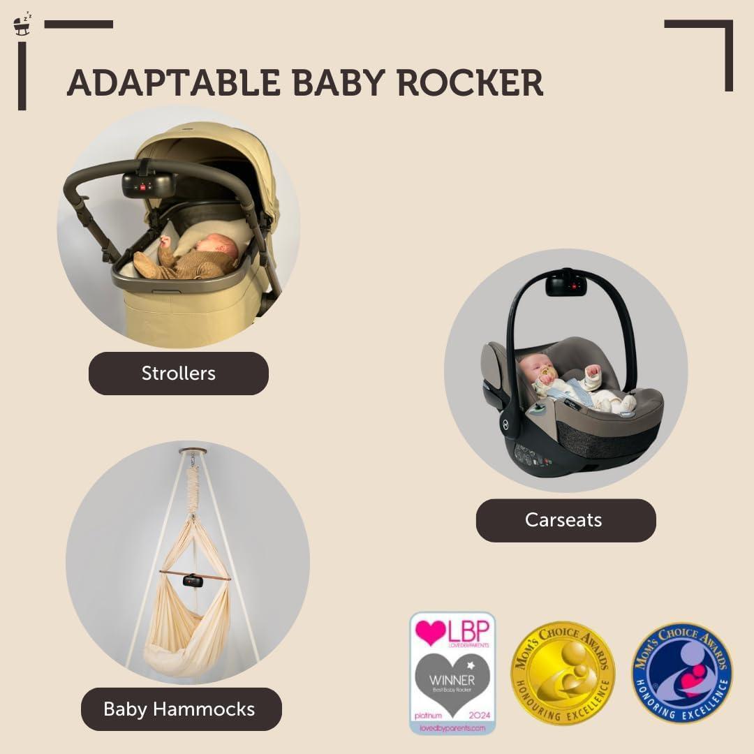 zazu robby automatic stroller rocker with cry sensor rechargeable