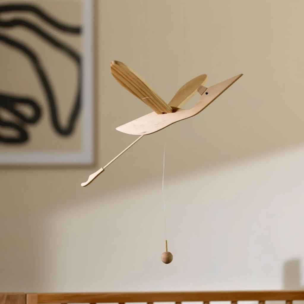 quax baby mobile mini birds natural nursery mobile