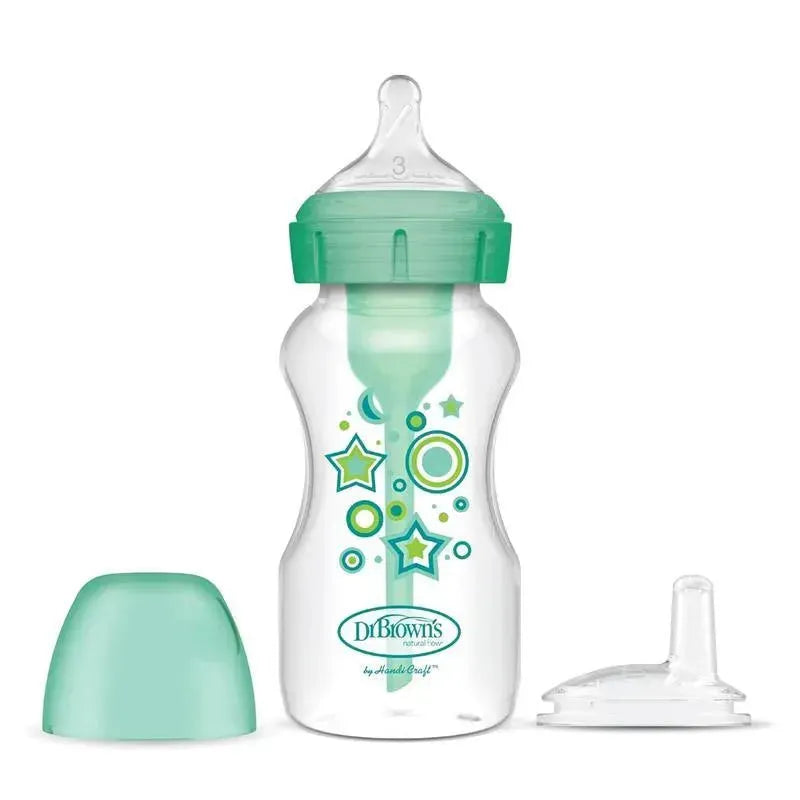 dr browns sippy bottle 270ml green toddler training cup
