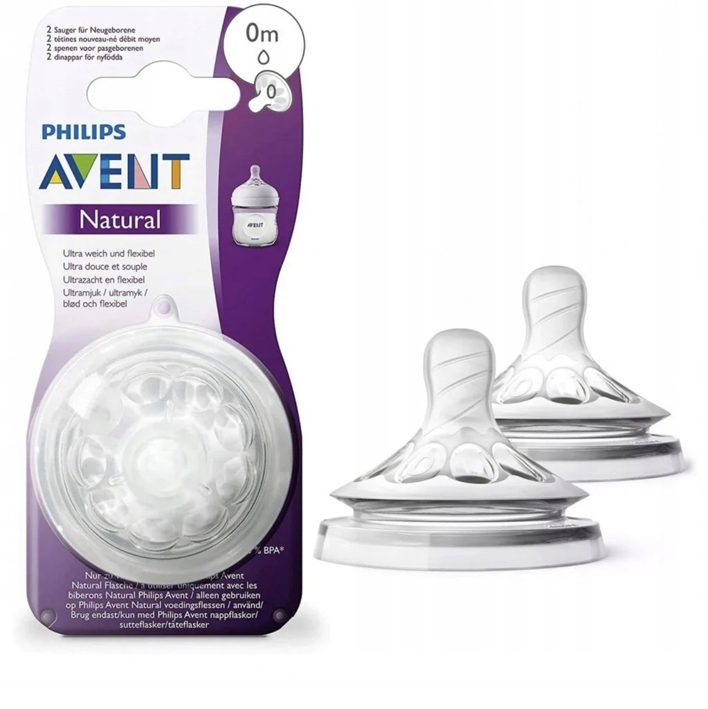 philips avent natural bottle teats first flow 0m+ 2 pack