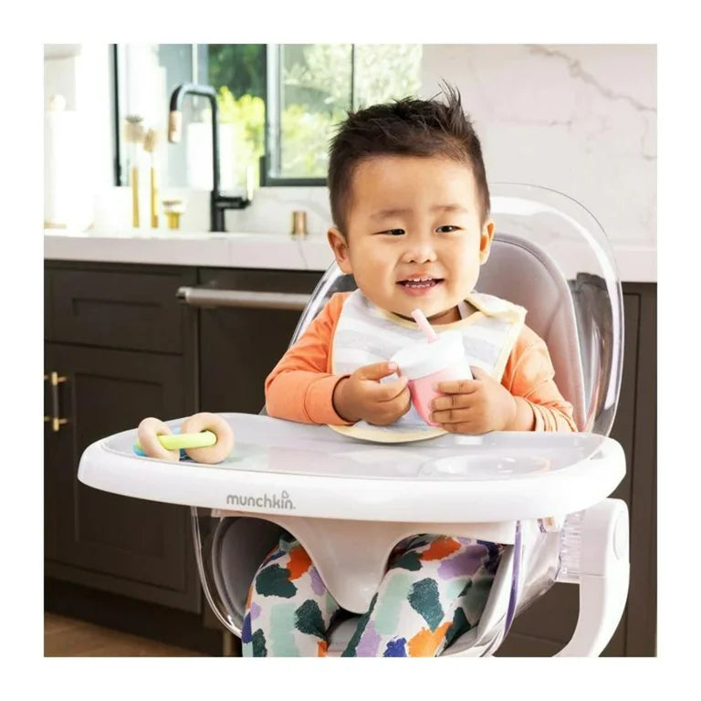 munchkin silicone training cup with straw coral 4oz toddler cup