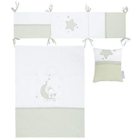 bimbidreams baby bedding set luna green cot bedding set