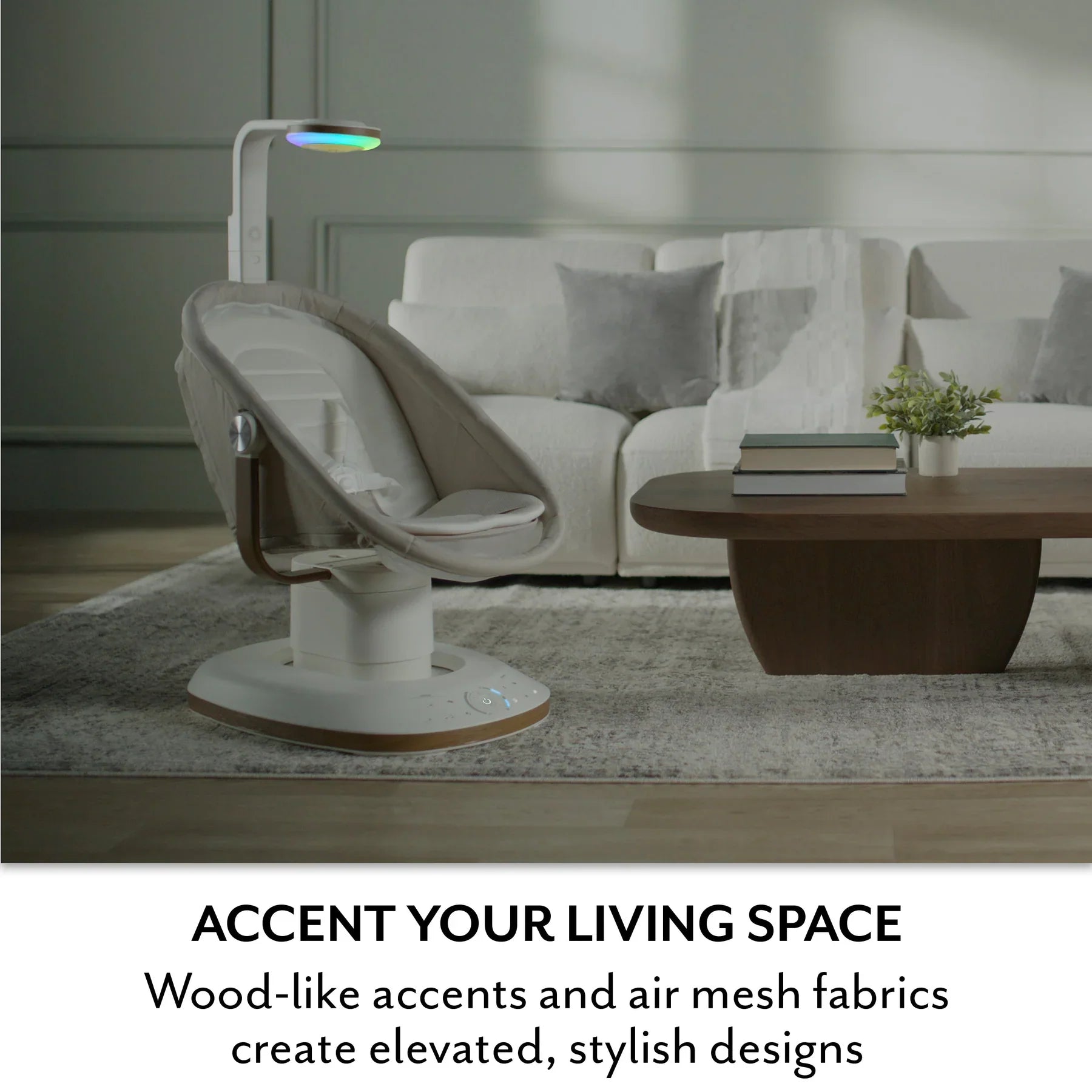 Evenflo Elara 2-in-1 Smart Motion Baby Swing & Soothing Nest with SensorySoothe Technology