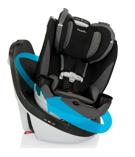 evenflo gold revolve360 slim 2-in-1 carseat with sensor obsidian black