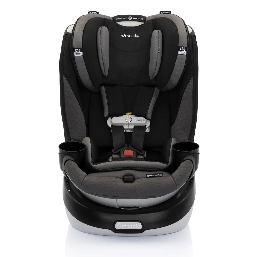 evenflo gold revolve360 slim 2-in-1 carseat with sensor obsidian black