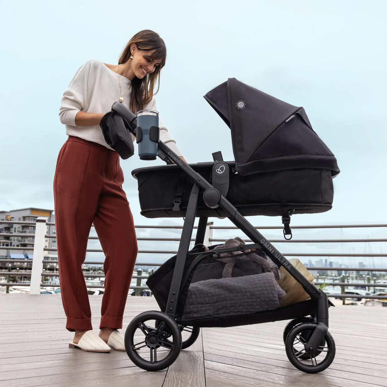 evenflo omni ultra travel system caviar black