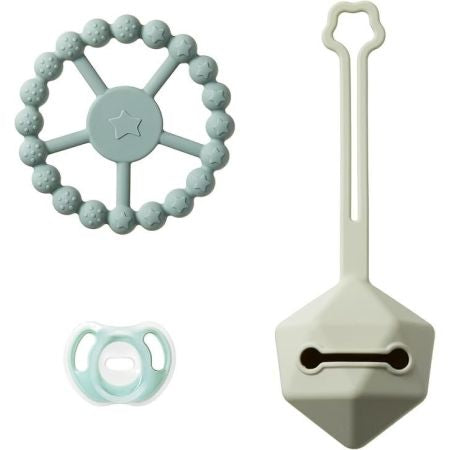 tommee tippee silicone feeding set baby bowl plate spoon blue
