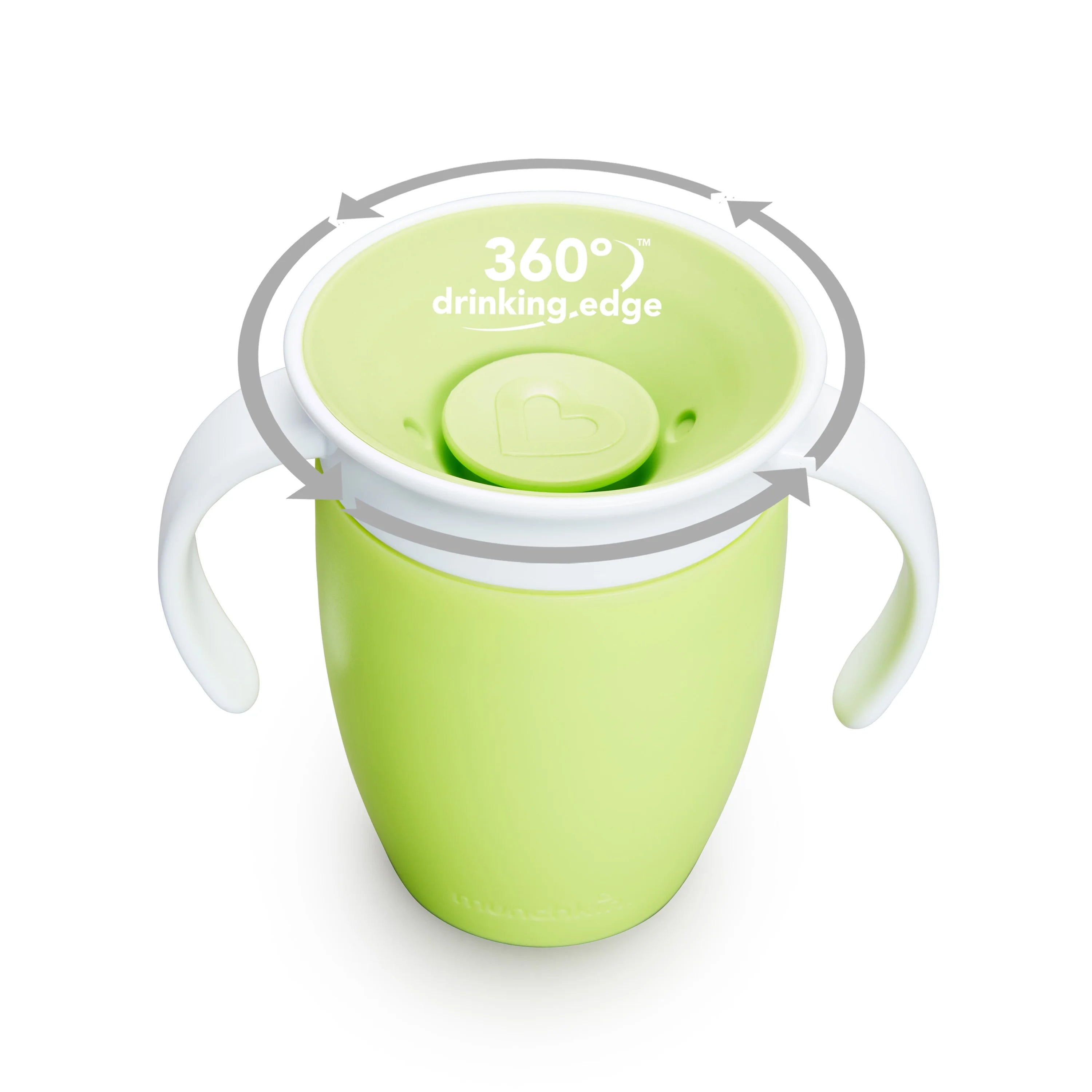 munchkin trainer cup with lid 7oz green toddler training cup