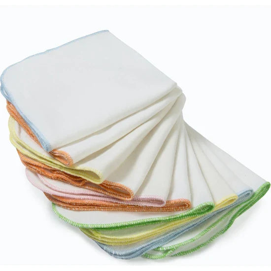 babyjem baby washcloth set 10 pack white 28x28cm soft cloth