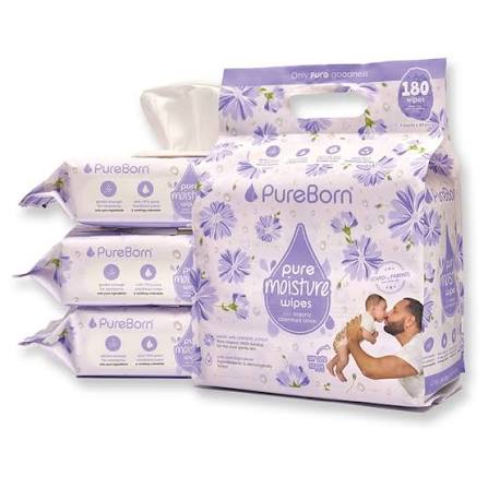 Pureborn Pure Moisture Wipes With Organic Calendula Lotion
