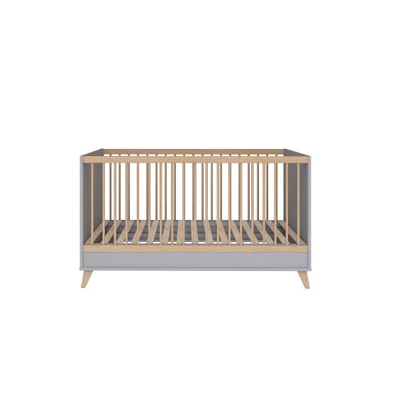 Faktum Flip Grey Convertible Baby Cot Bed 140x70 cm