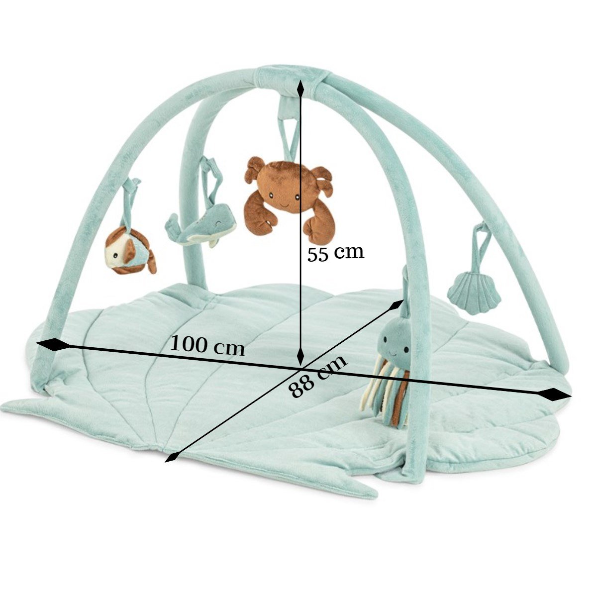 wellgro monodi oyster baby play mat mint soft floor mat