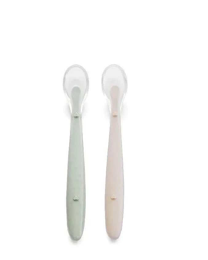 Jane Silicone Baby Spoon – Pale & Mint