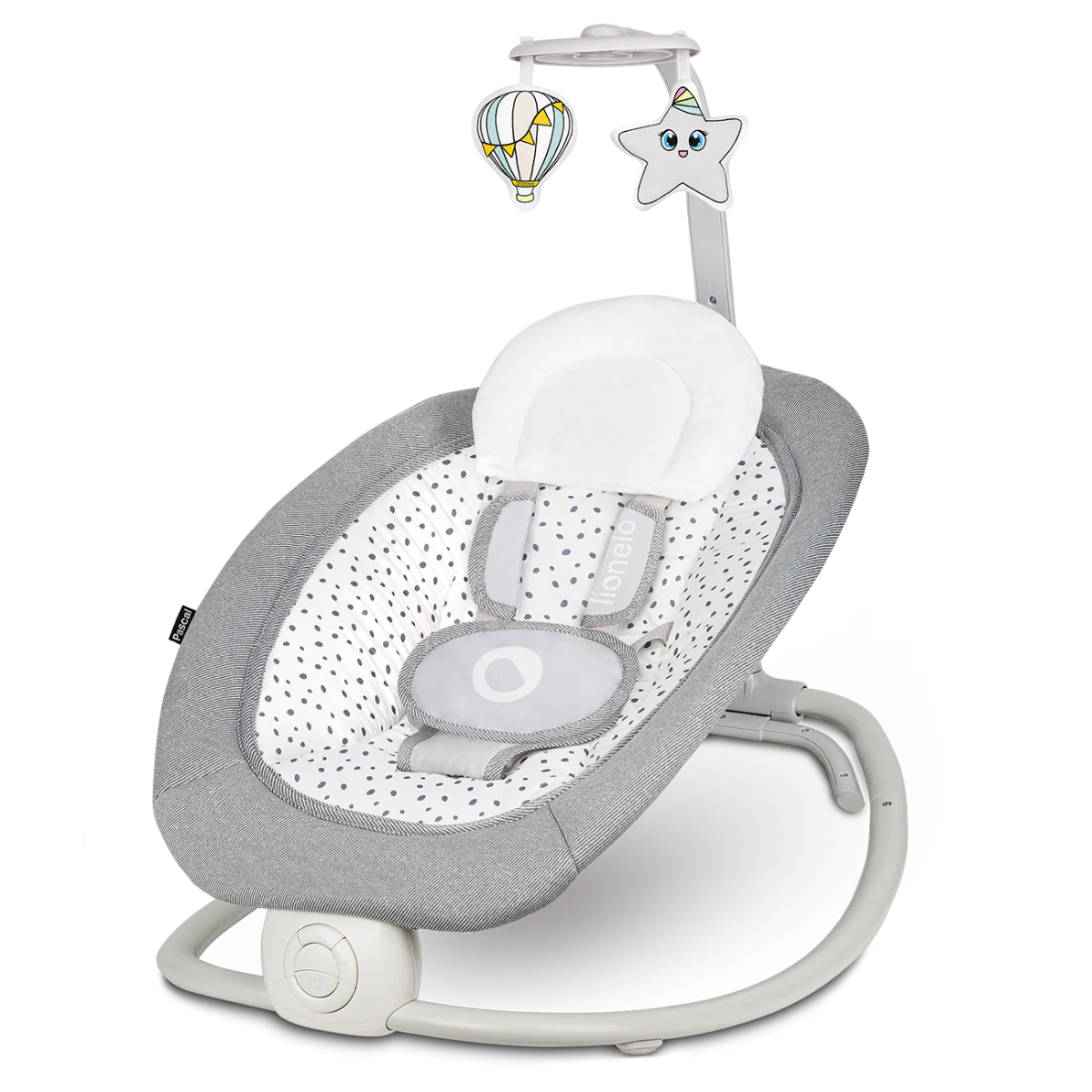 lionelo pascal baby bouncer grey scandi newborn seat