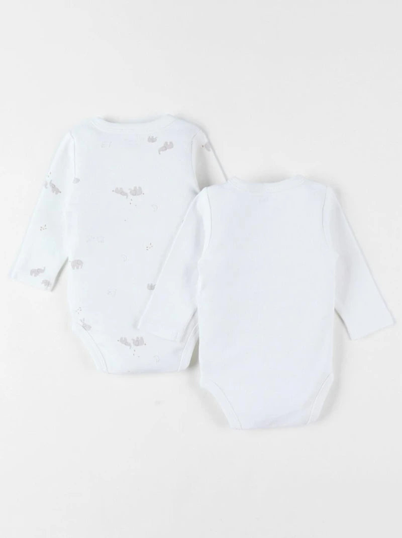 Nookies B&M 2Pk Crossover Bodysuit Organic Cotton Ls - 6M