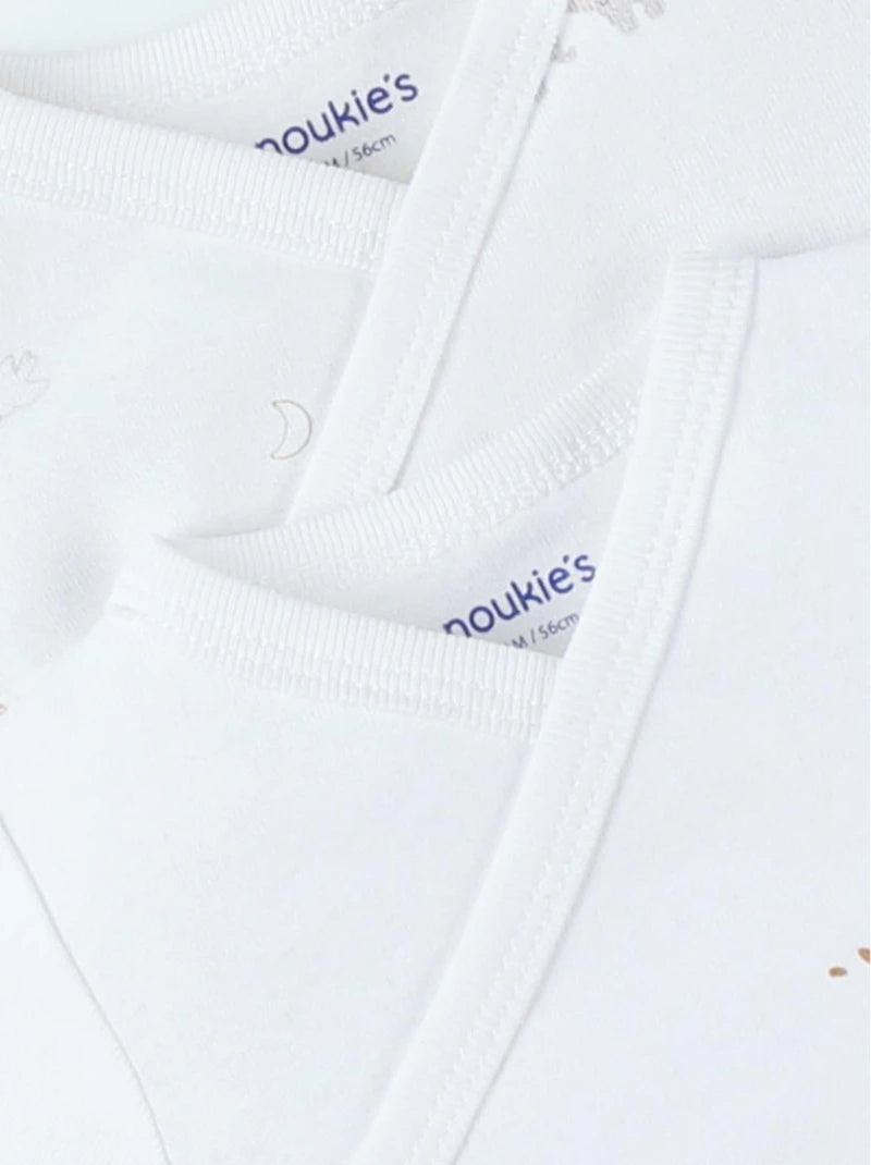 Nookies B&M 2Pk Crossover Bodysuit Organic Cotton Ls - 6M