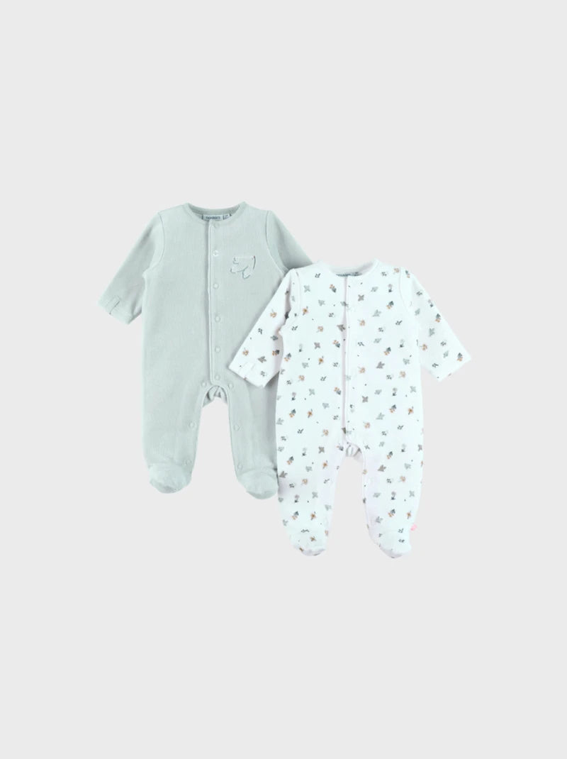 Nookies 2Pk Pyjamas Velvet Lovely Bird - 1M