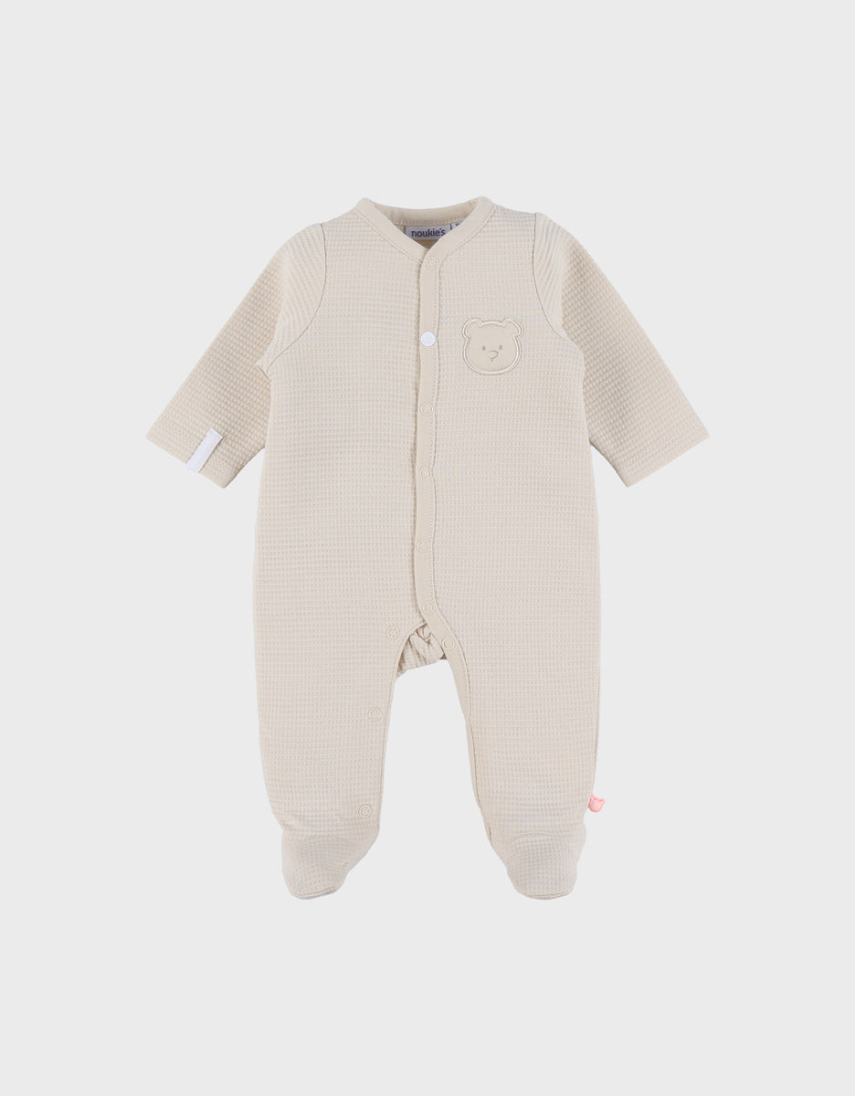Noukie’s M&M Beige Organic Cotton Baby Pajamas – Lightweight & Breathable
