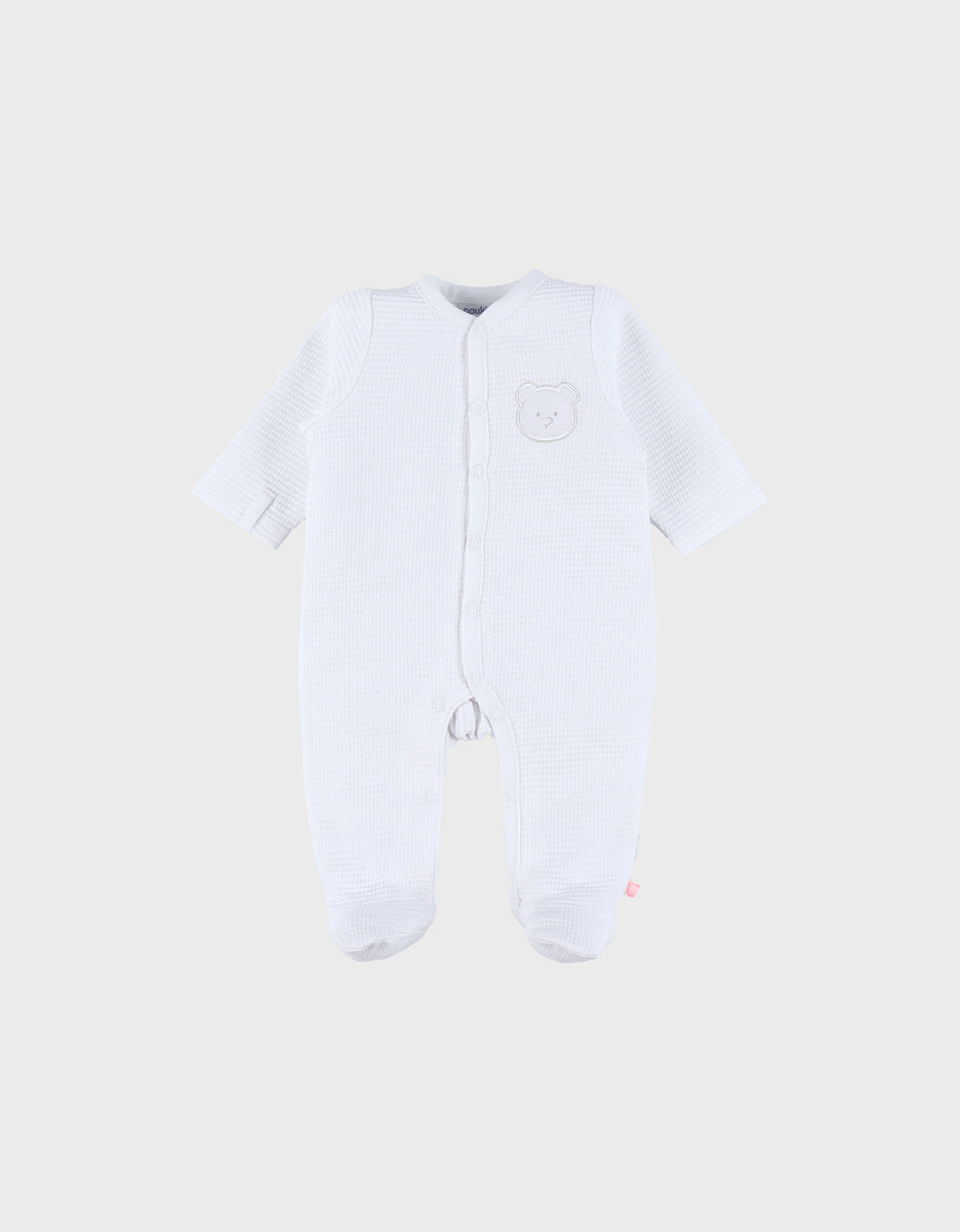 Noukie’s M&M White Organic Cotton Baby Pajamas – Lightweight & Breathable