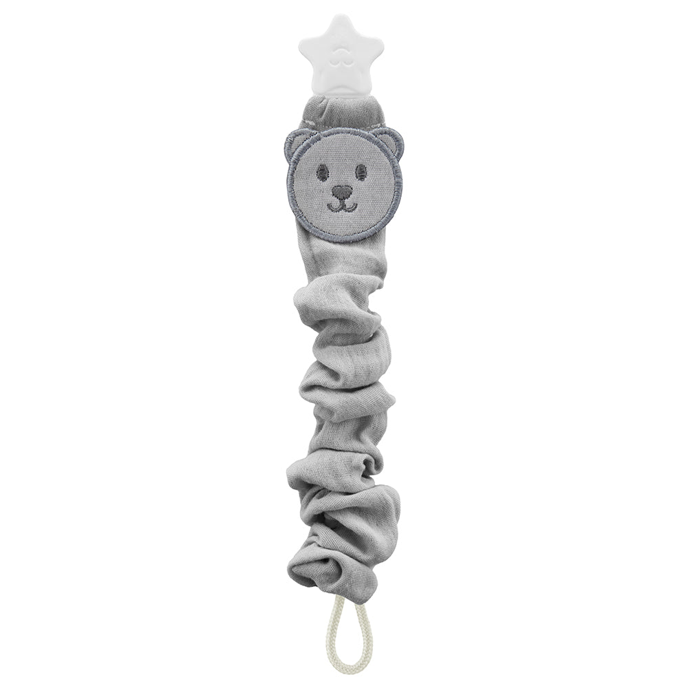 babyjem pacifier hangerwith silk material(747)grey