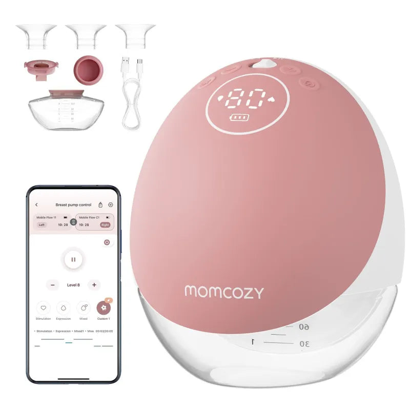 momcozy m9-red single mobile flow breast pump