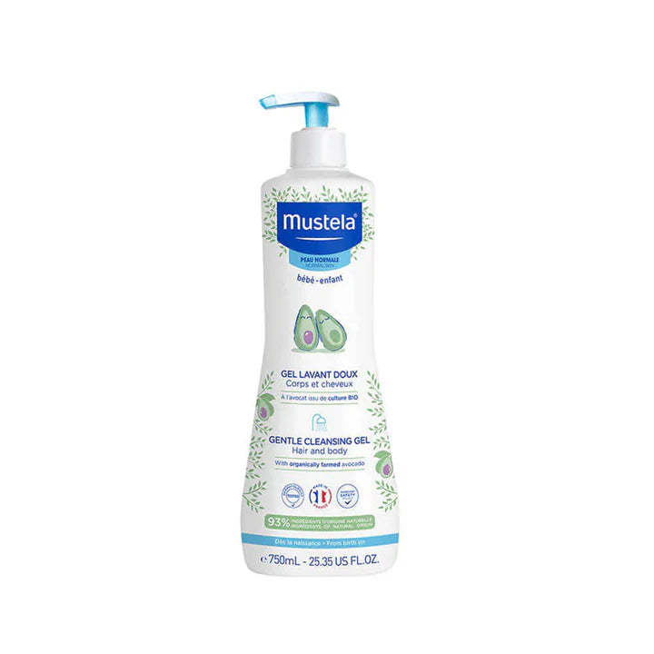 mustela gentle cleansing gel 500ml baby body wash