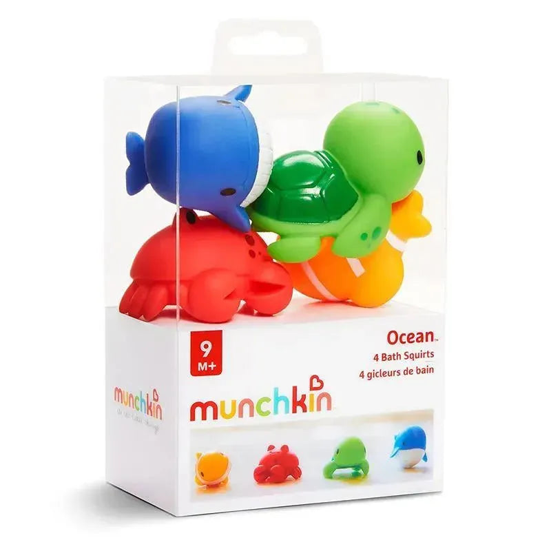 munchkin bath toy squirters 4 pack ocean baby bath toys