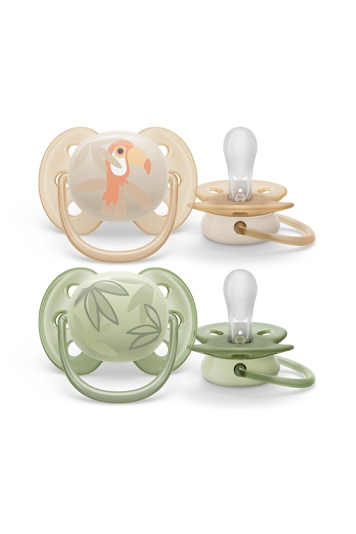 Philips Avent Ultra Soft Deco Soother 0–6 Months – 2 Pack Boy Design Silicone Pacifier