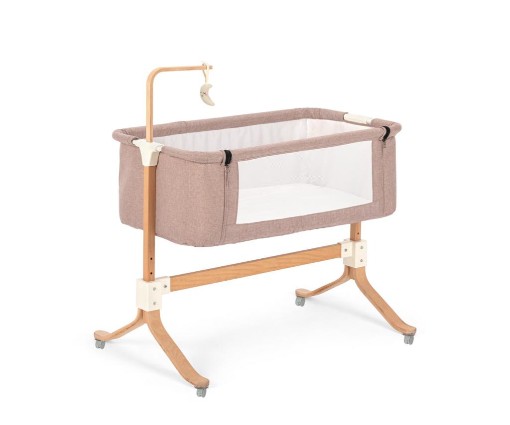 wellgro monodi bedside bassinet beige next to me crib