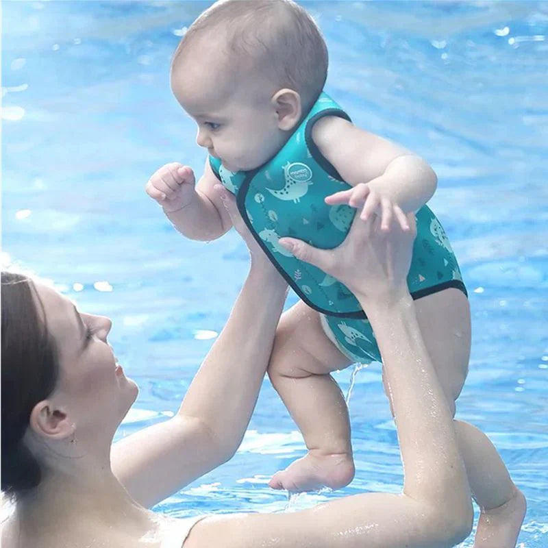 Mambobaby Baby Thermal Wetsuit - Blue Dinosaur