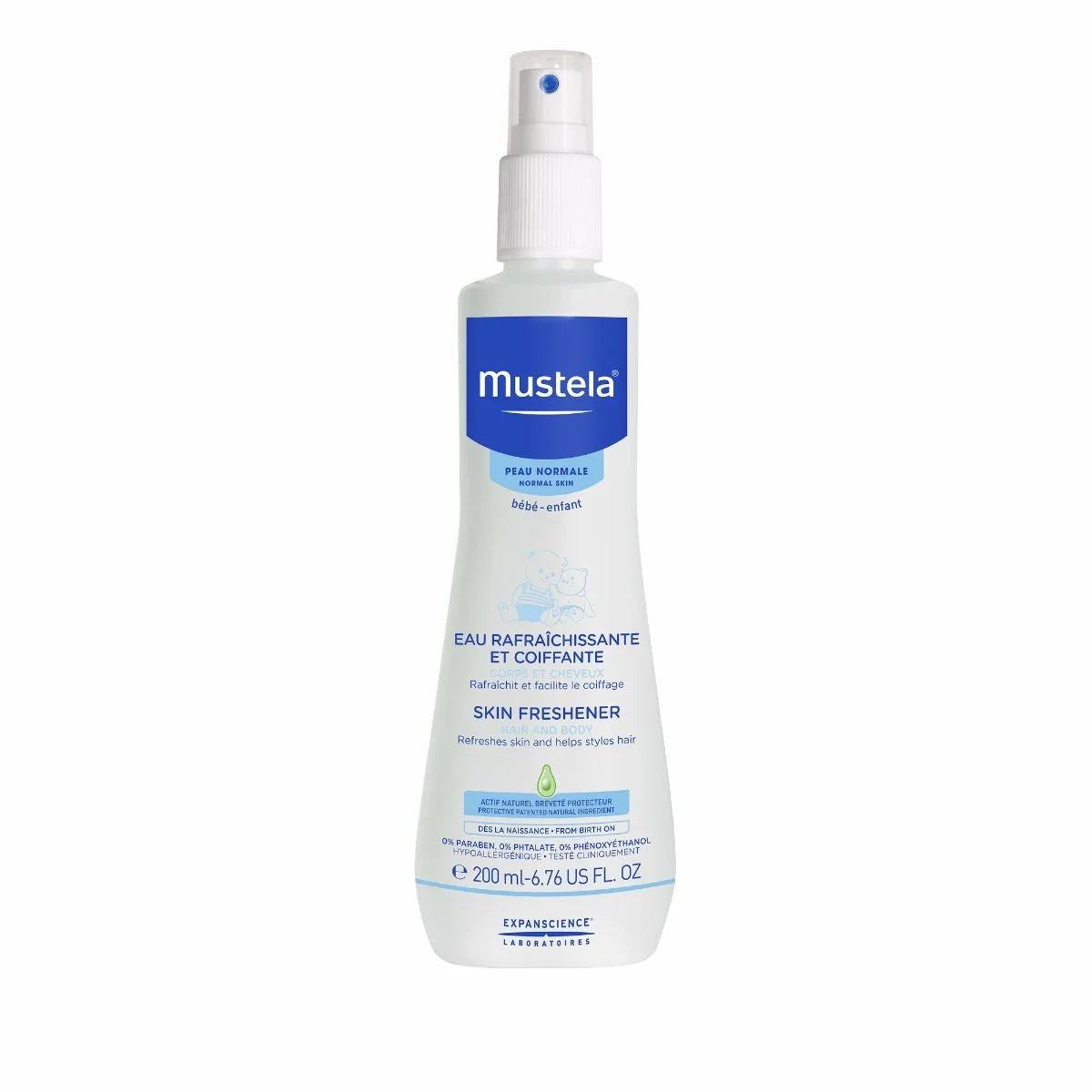 mustela refreshing water 200ml baby scented mist