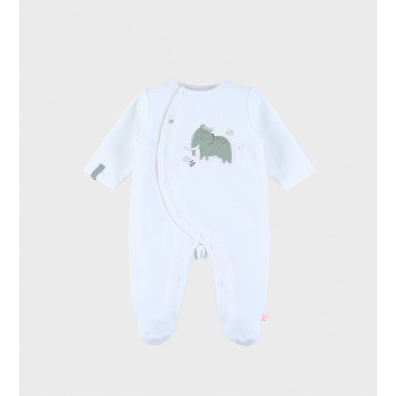 Nookies Pyjamas Velvet Off White Funny Mammouth - 9M