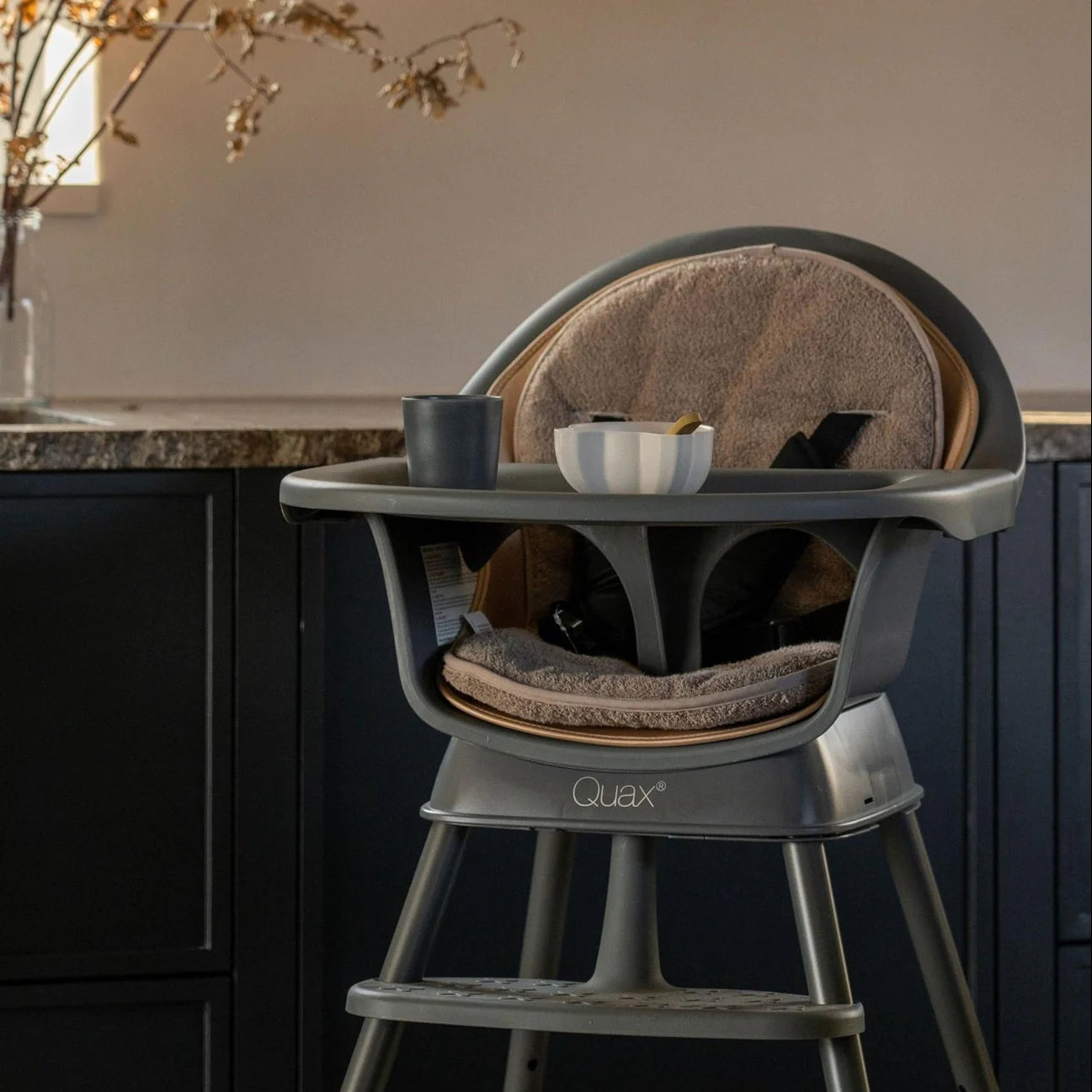quax high chair cushion dark (4tvk1-dg)