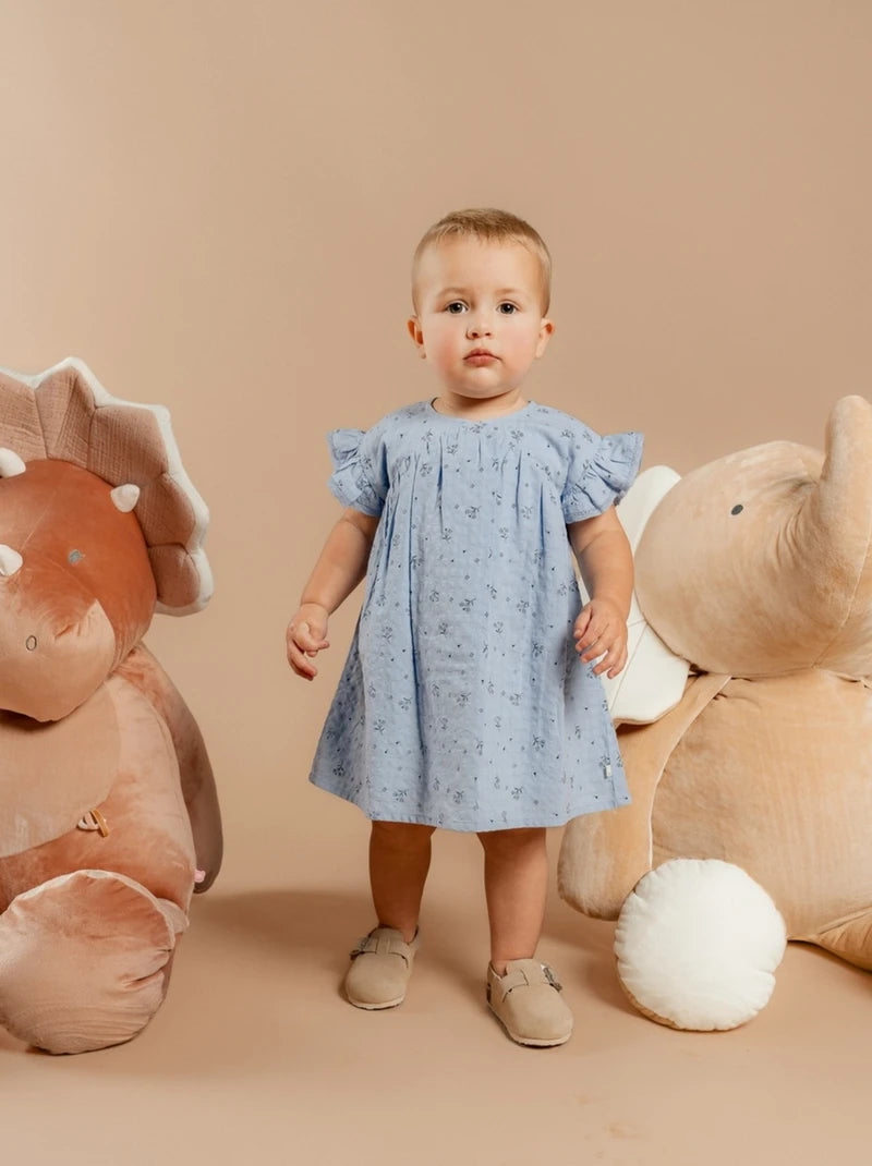 Nookies Dress With Bloomer Blue - Little Blue Flower (9M)