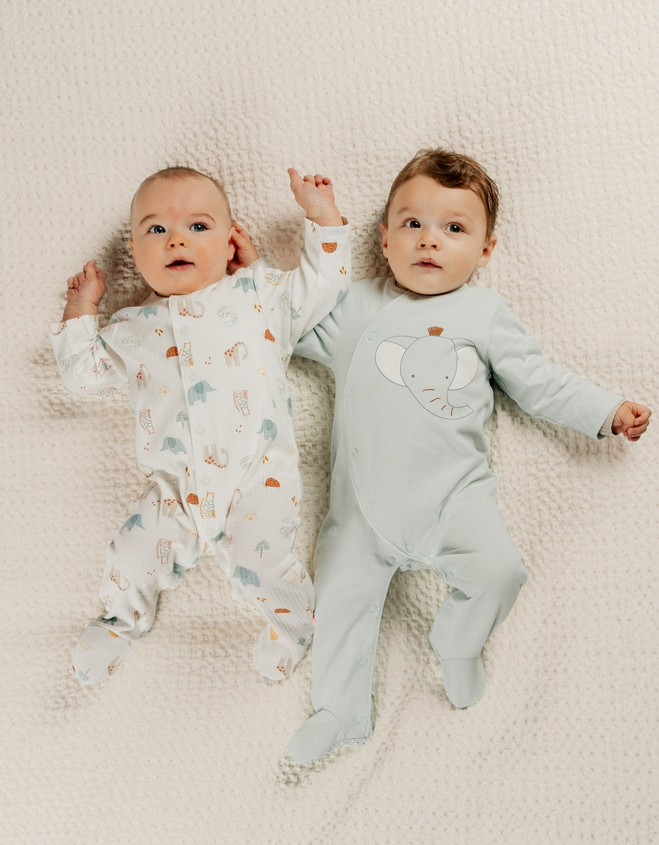 Nookies Set Of 2 By Pyjamas- Jersey - Crazy Safari (0M)