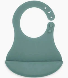 babyjem silicone bib grey waterproof baby bib