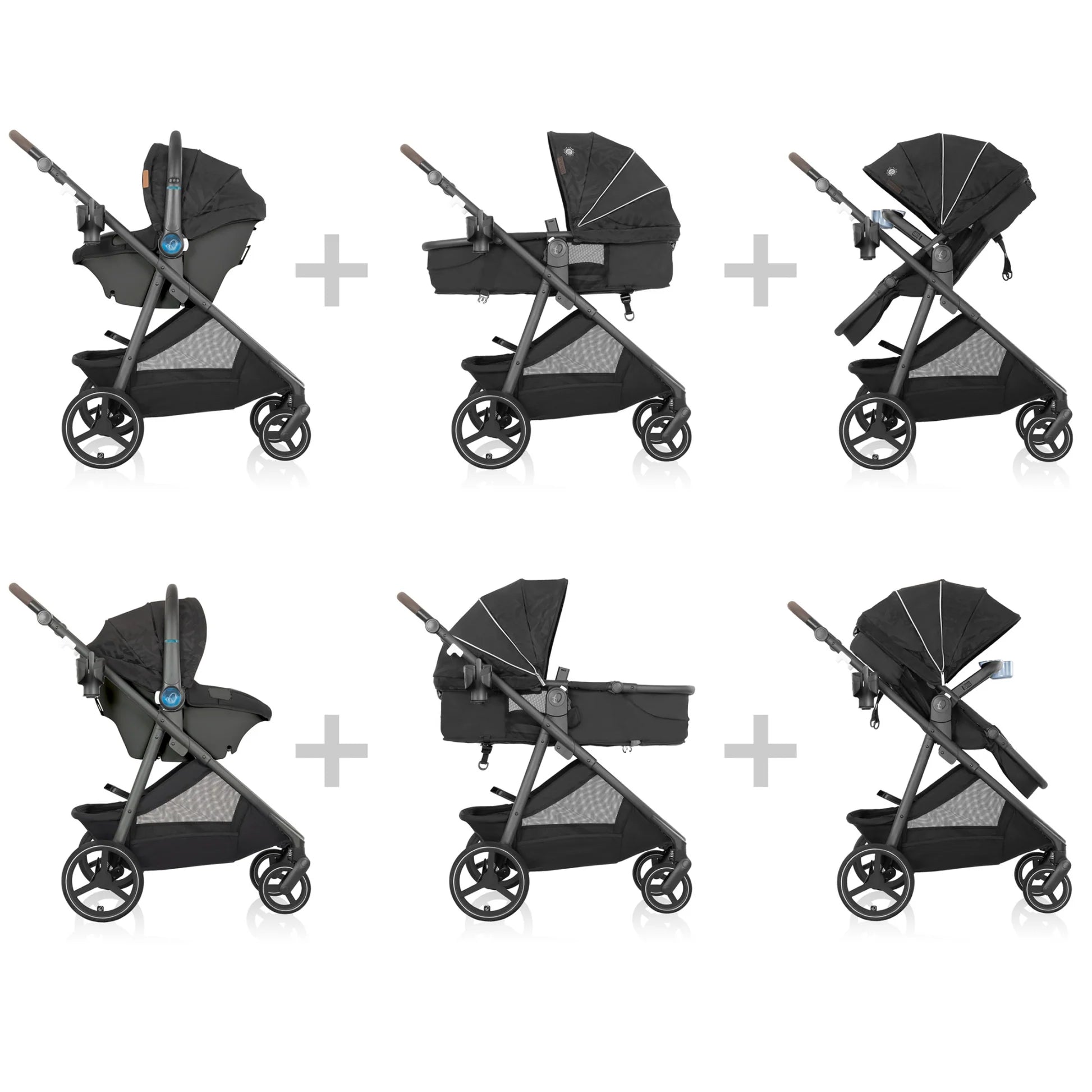 evenflo shyft intuiti plus travel system dubhan black