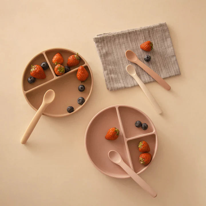 Moonkie Silicone Feeding Spoons – Soft Tip, Bendable Baby Spoons (Set of 4)