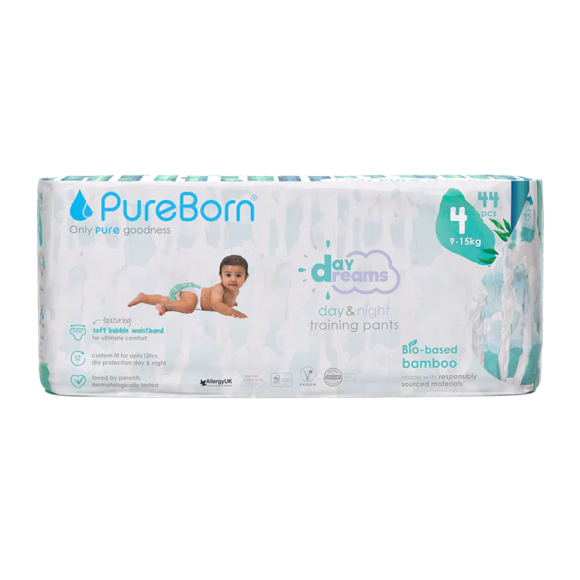 Pureborn Double Pack Day Dreams Training Pants Made with bio-based bamboo material - Ultra-Soft