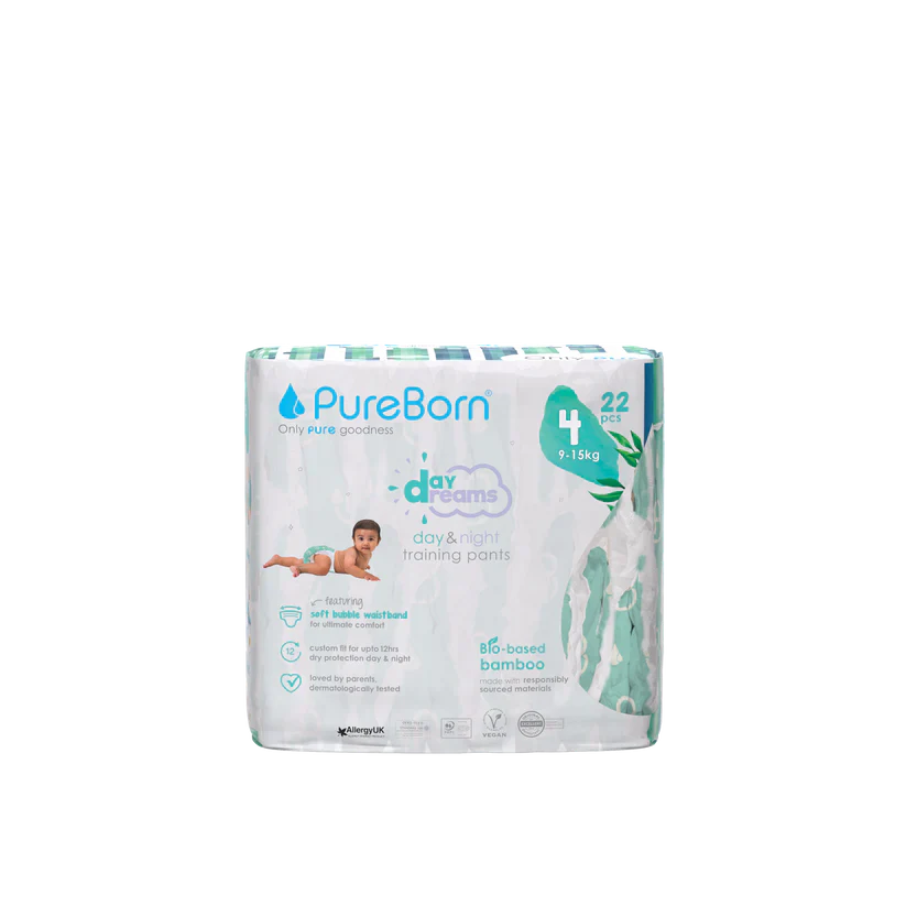 Pureborn Single Pack Day Dreams Training Pants Made with bio-based bamboo material - Ultra-Soft