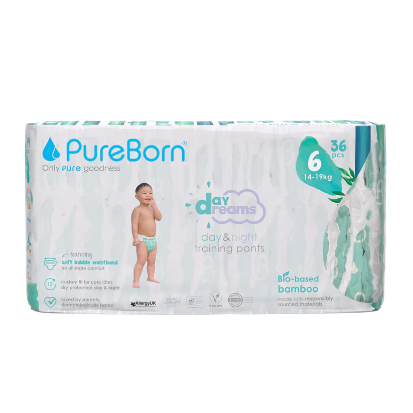 Pureborn Master Pack Day Dreams Training Pants Made with bio-based bamboo material - Ultra-Soft