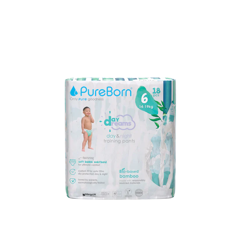 Pureborn Single Pack Day Dreams Training Pants Made with bio-based bamboo material - Ultra-Soft