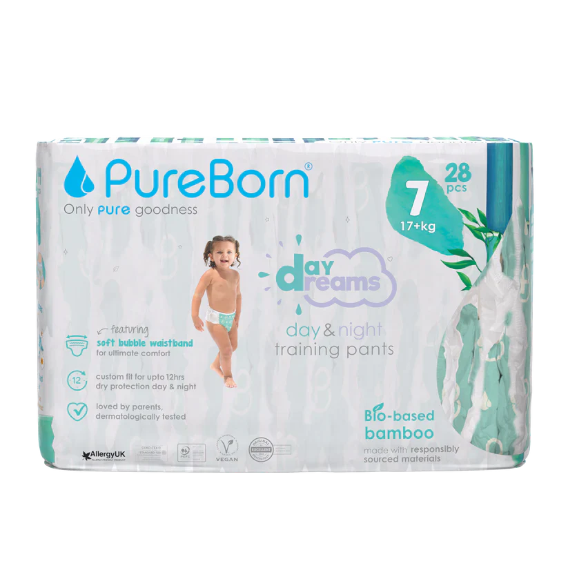 Pureborn Double Pack Day Dreams Training Pants Made with bio-based bamboo material - Ultra-Soft