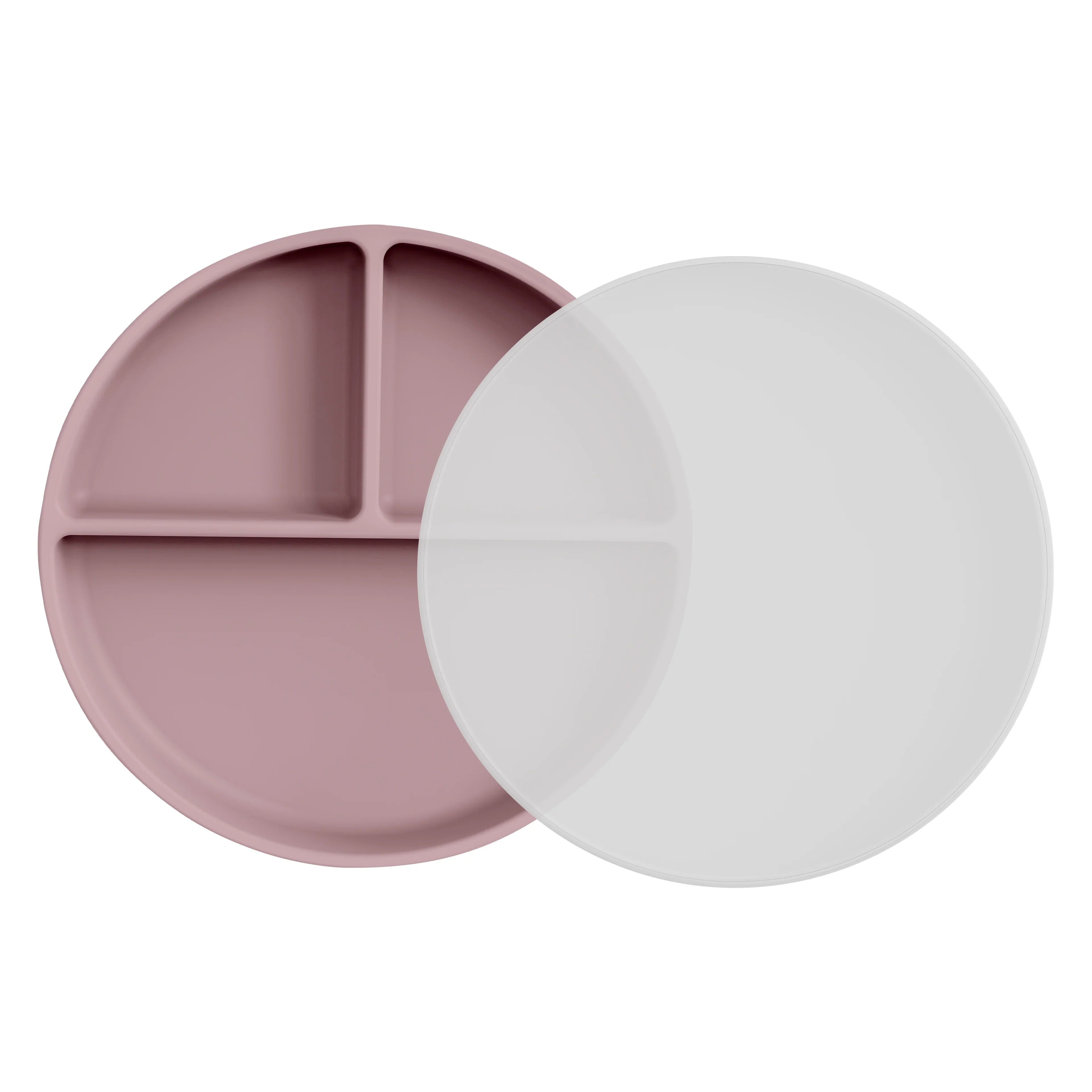 Moonkie Silicone Suction Plate with Lid – Divided Toddler Plate