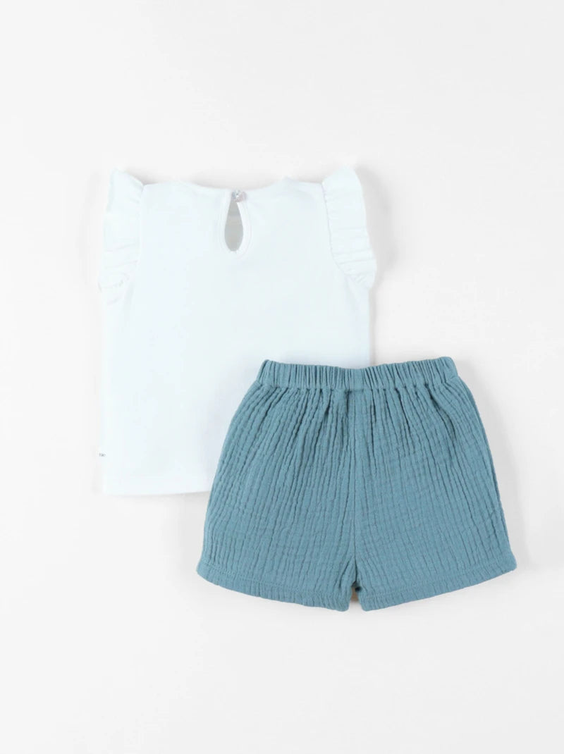 Nookies Set T-Shirt With Shorts - English Garden (6M)